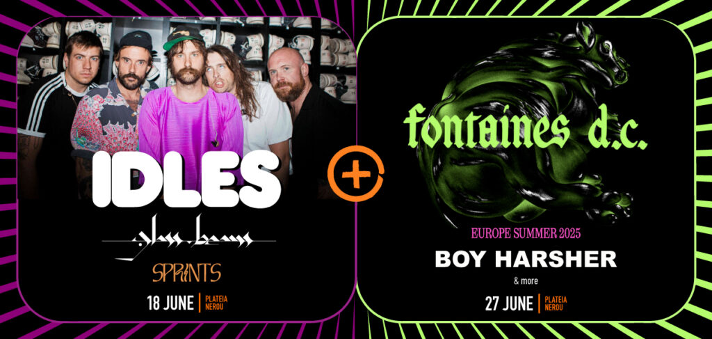 Special offer banner for IDLES and Fontaines D.C shows